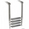 Flat telescopic ladder-oval tube shape 4 steps