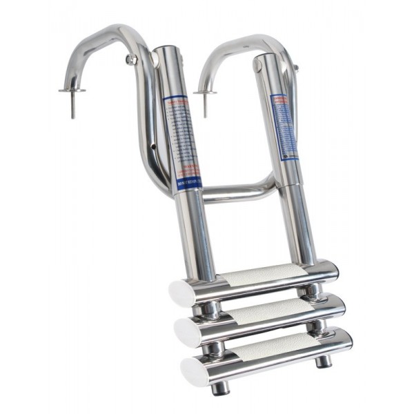 Escalera telescópica de 3 peldaños con asas - N°1 - comptoirnautique.com