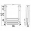 Echelle sous plate-forme coulissante 4 marches XL - N°2 - comptoirnautique.com