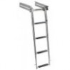 Under-platform ladder with self-supporting step