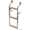 Scala in acciaio inox a 3 gradini in Iroko - N°1 - comptoirnautique.com