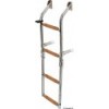 Scala in acciaio inossidabile con 4 gradini in Iroko - N°1 - comptoirnautique.com