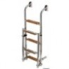 Scaletta in acciaio inox con 5 gradini in Iroko