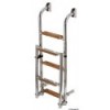 Scaletta in acciaio inox con 5 gradini in Iroko - N°1 - comptoirnautique.com