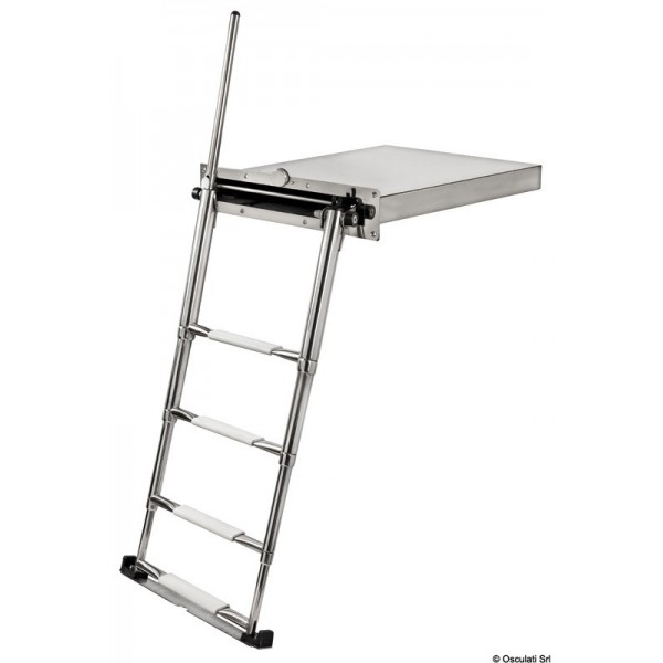 Scala retrattile Portofino a 4 gradini 1156 mm - N°1 - comptoirnautique.com