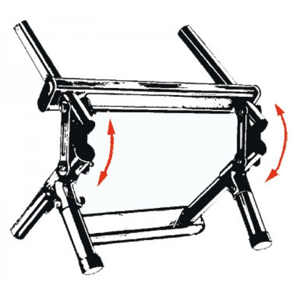 Narrow 3-step AISI316 folding ladder - N°4 - comptoirnautique.com