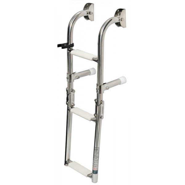 Scala pieghevole a 3 gradini molto stretta in AISI316 - N°1 - comptoirnautique.com
