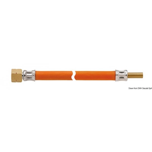Tubo flessibile filettato 1/4 RST 8 x 600 mm - N°1 - comptoirnautique.com