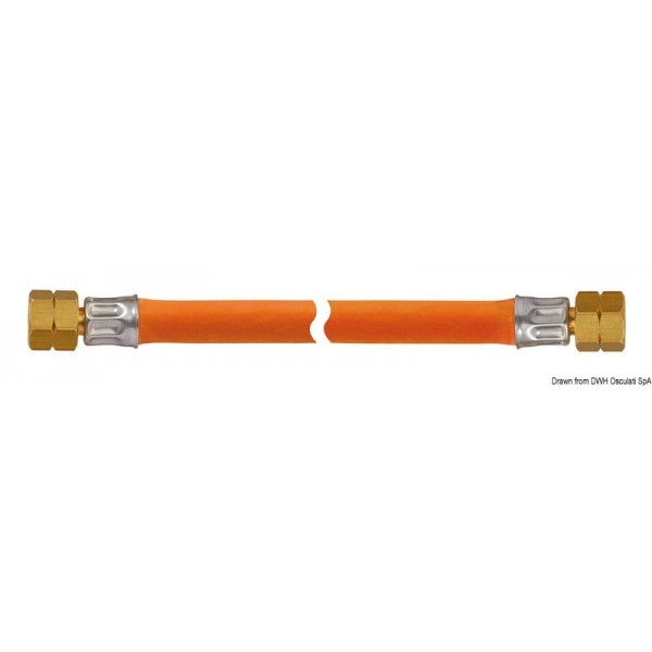 Tubo G 1/4 LH x G 1/4 LH x 600 mm - N°1 - comptoirnautique.com