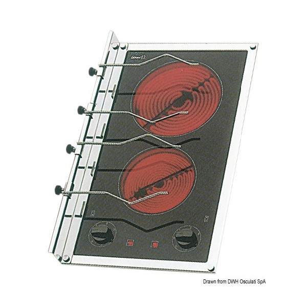 Piano cottura elettrico a 2 fuochi in vetroceramica - N°1 - comptoirnautique.com