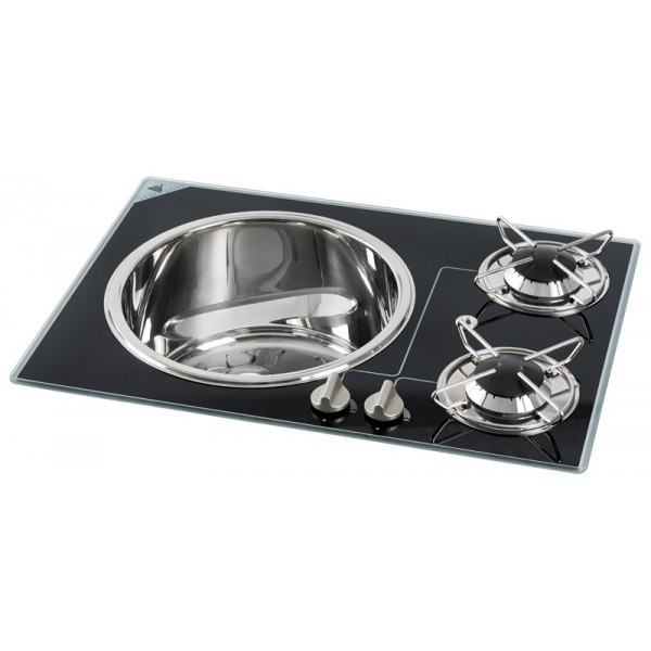 Stainless steel envier crystal worktop 2 x 1750 W - N°1 - comptoirnautique.com