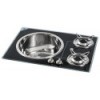 Piano di lavoro in cristallo smaltato in acciaio inox 2 x 1750 W - N°1 - comptoirnautique.com