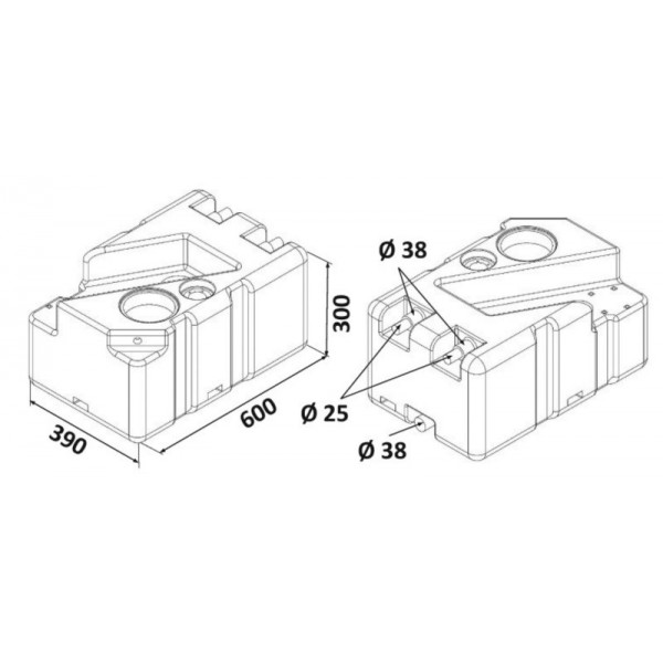 Serbatoio delle acque reflue con maceratore 12 V 50 l - N°2 - comptoirnautique.com