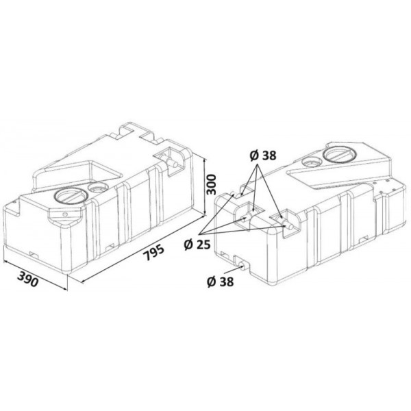 Serbatoio delle acque reflue con trituratore 12 V 70 l - N°2 - comptoirnautique.com