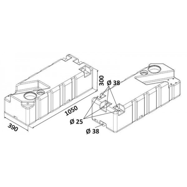 Abwassertank mit Häcksler 12 V 91 l - N°2 - comptoirnautique.com 