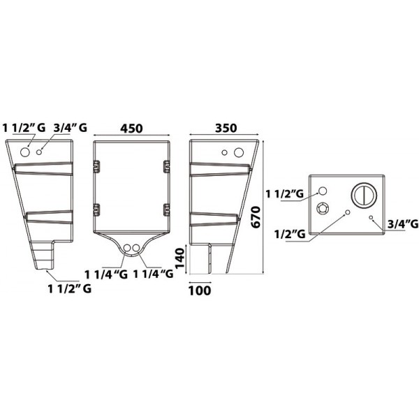 Serbatoio delle acque reflue a parete da 60 l - N°2 - comptoirnautique.com