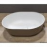 Lavello semi-ovale Ocritech bianco/beige 350x260 mm