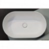 Evier à poser semi oval Ocritech blanc 450x260 mm 