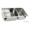 Lavello doppio in acciaio inox lucido 600x320 mm - N°1 - comptoirnautique.com