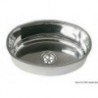 Mirror-polished stainless steel oval sink 240x375 mm