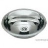 Round mirror-polished stainless steel sink 387 mm