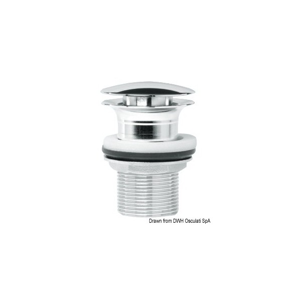 Scarico in ottone cromato 75 mm - N°1 - comptoirnautique.com