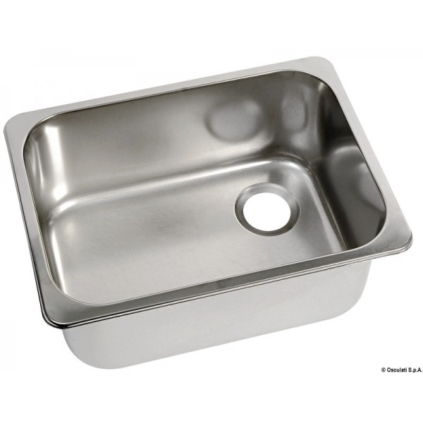 Lavello rettangolare in acciaio inox 250x360x150 mm - N°1 - comptoirnautique.com