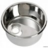 Round mirror-polished stainless steel sink 330x180 mm