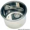 Round mirror-polished stainless steel sink 385x180 mm - N°1 - comptoirnautique.com