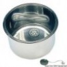 Round mirror-polished stainless steel sink 420x180 mm