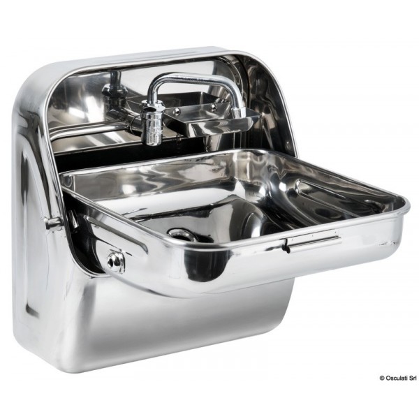 Stainless steel wall-mounted sink - N°1 - comptoirnautique.com