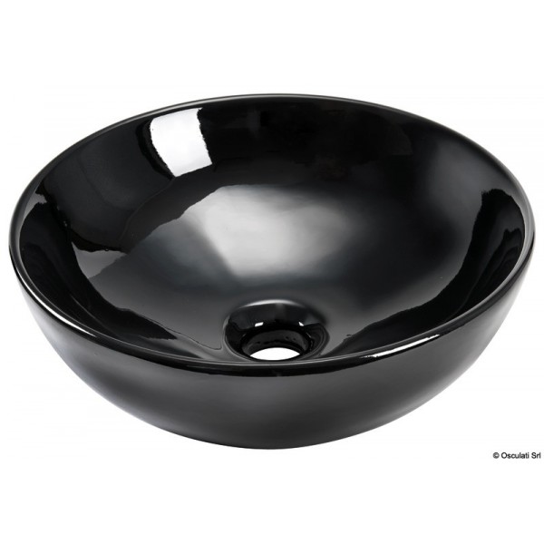 Halbkugelförmige Keramikspüle schwarz 365 mm - N°1 - comptoirnautique.com