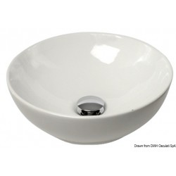 Half-round ceramic sink on...