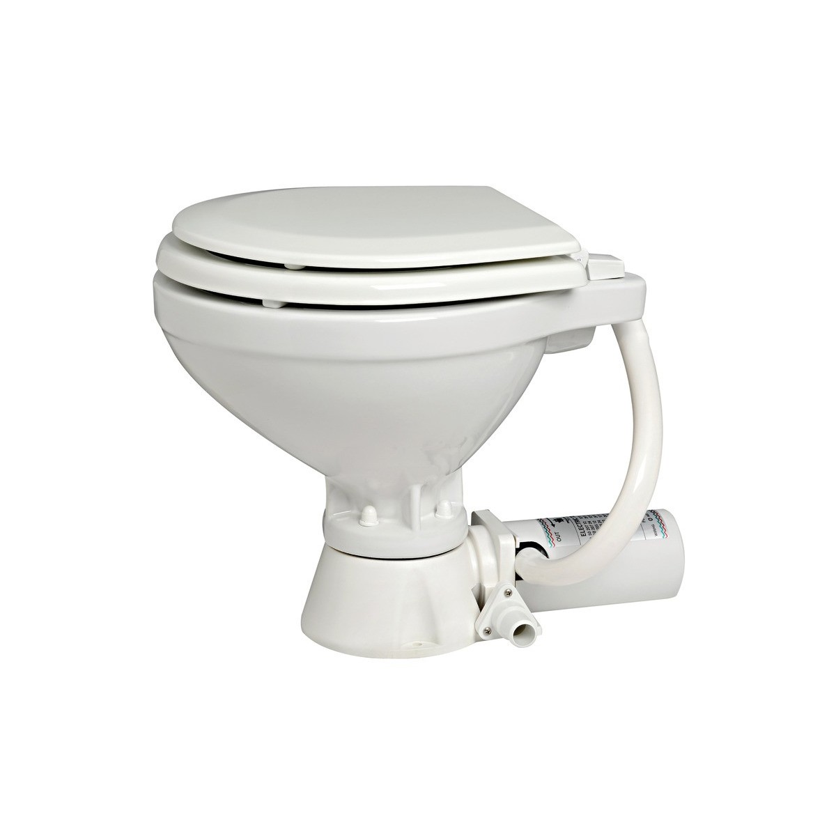 WC électrique Compact 12V avec siège en bois