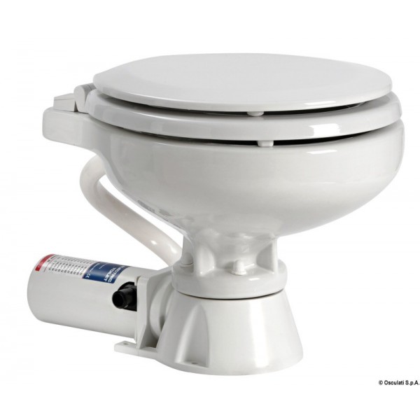 WC électrique space saver siège bois 12 V  - N°1 - comptoirnautique.com 