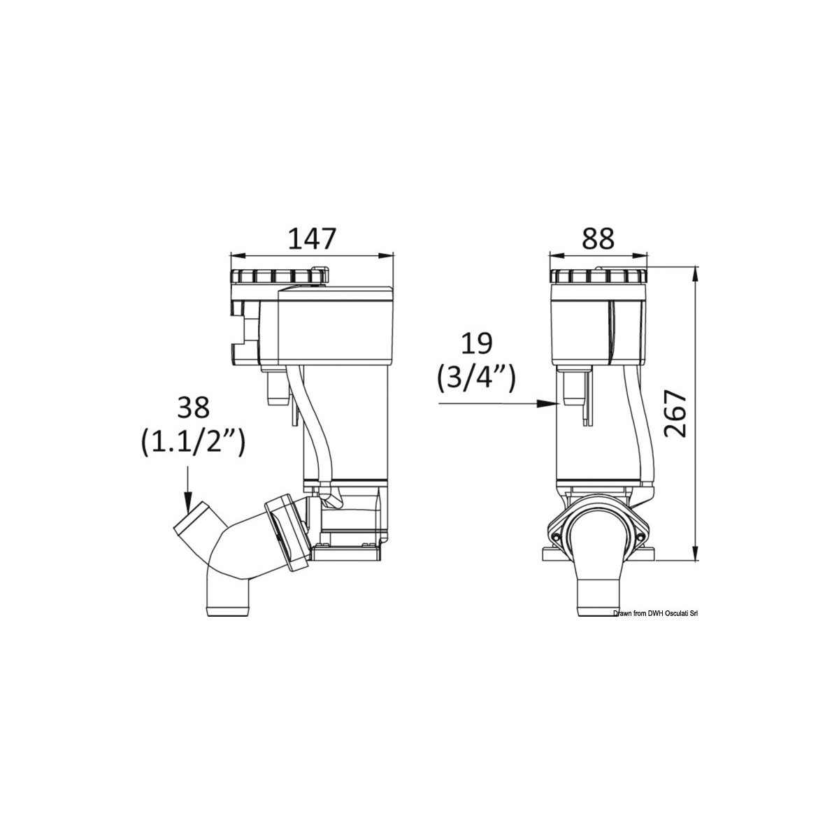 Kit Installazione WC Par Elettrico OSCULATI - Completo Per Bagno Nautico - Foto 7