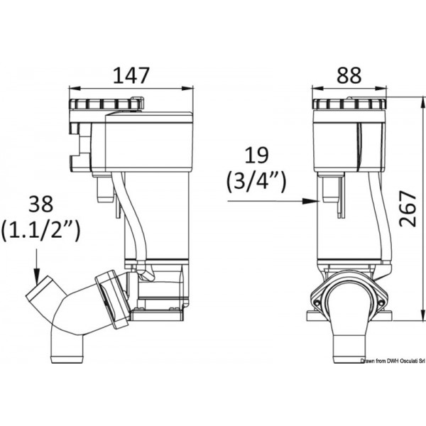 Manuelles/elektrisches Umbauset für WC - N°2 - comptoirnautique.com