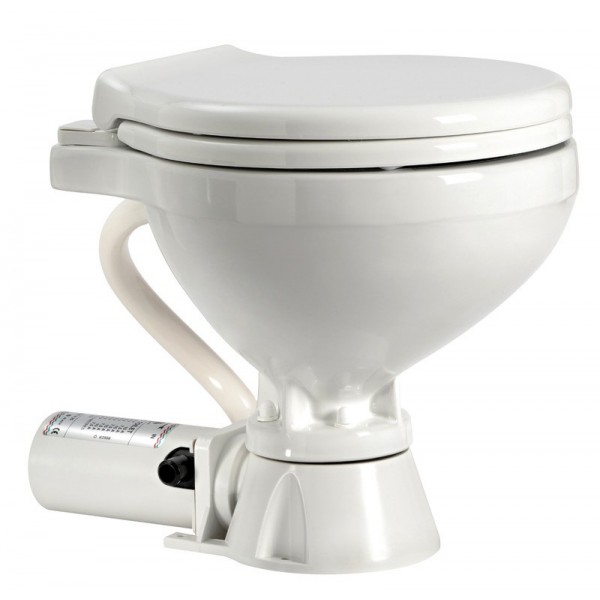 WC elettrico compatto con sedile in plastica 12 V - N°1 - comptoirnautique.com