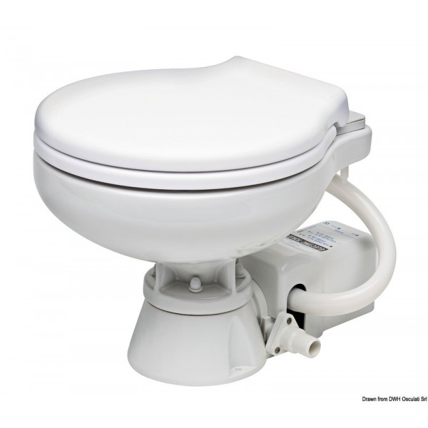 Electric toilet with white plastic seat - N°1 - comptoirnautique.com 