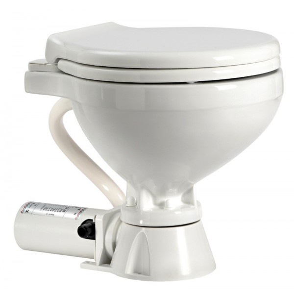 Compact electric toilet with plastic seat 24 V - N°1 - comptoirnautique.com