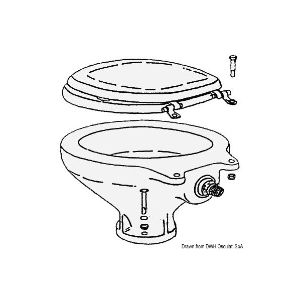 Porcelaine de rechange Confort pour WC  - N°1 - comptoirnautique.com