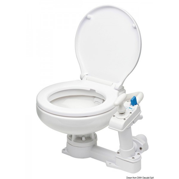 Super Compact manual toilet with wooden seat - N°1 - comptoirnautique.com