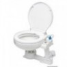 Super Compact manual toilet with wooden seat