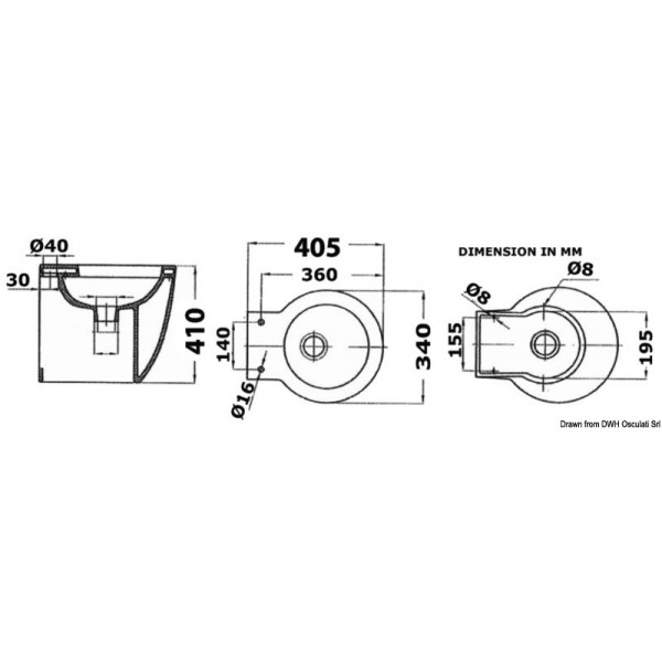 Elektrisches WC Slim 12 V - N°3 - comptoirnautique.com