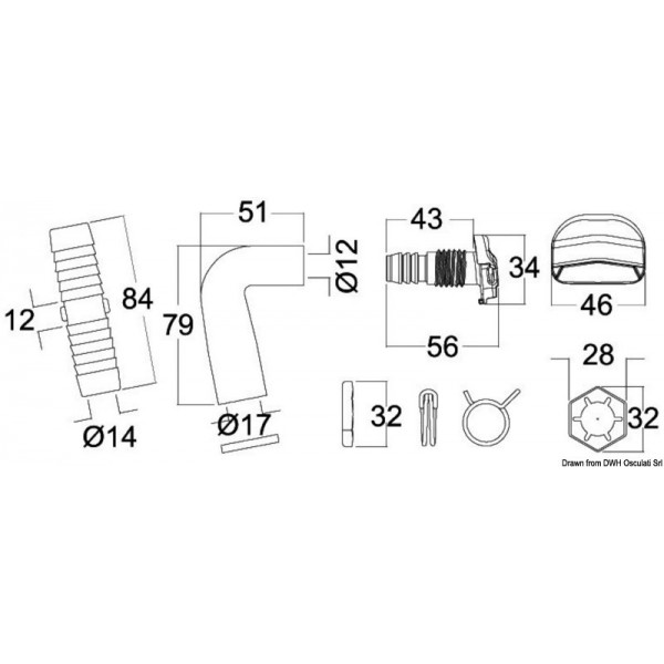 Kit de entrada de agua limpia blanco TECMA - N°1 - comptoirnautique.com 