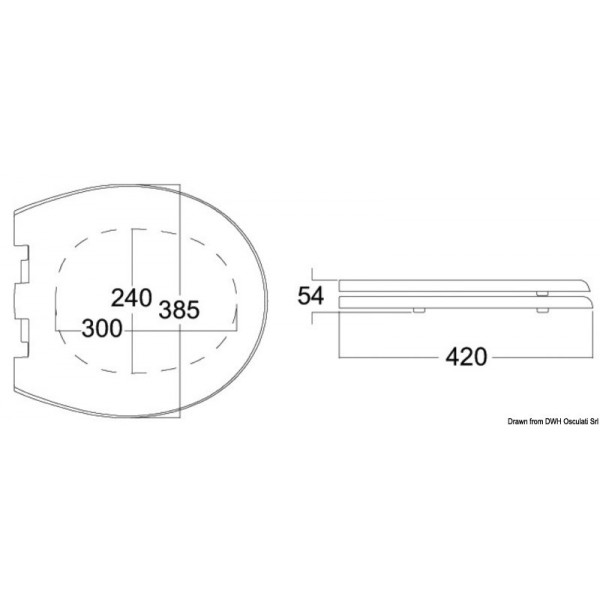 Rivestimento-sedile in legno p. TECMA Silence Plus WC  - N°2 - comptoirnautique.com