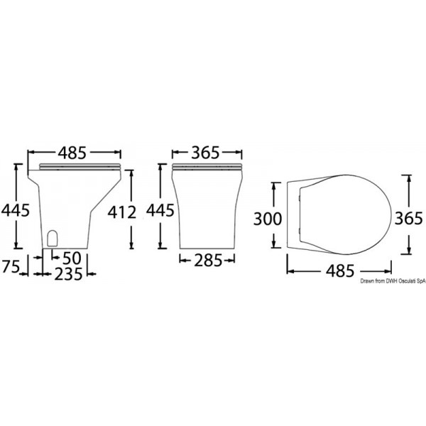 WC électrique TECMA Compass High 12 V  - N°2 - comptoirnautique.com 