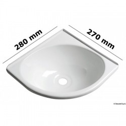 Lavello angolare in ABS bianco