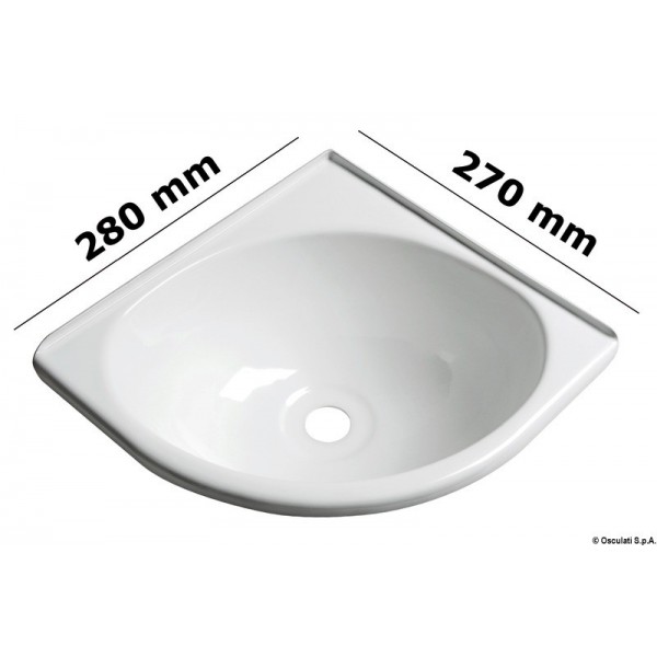 Lavello angolare in ABS bianco - N°1 - comptoirnautique.com