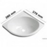 Lavello angolare in ABS bianco